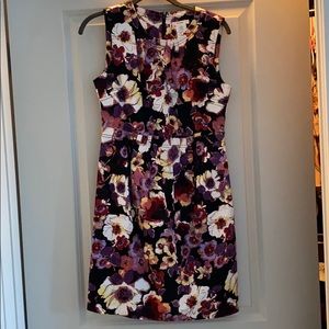 Purple Floral Print Dress